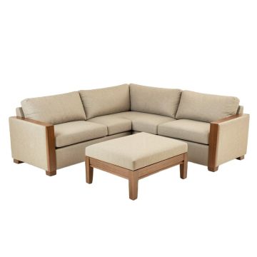 Clayson 80 '' Wide Symmetrical Modular Corner Sectional With Ottoman