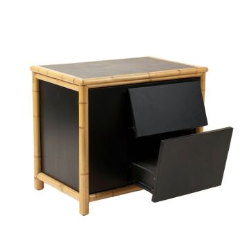 Alder Bridge Freestanding Pull-Out Hamper Cabinet - Black