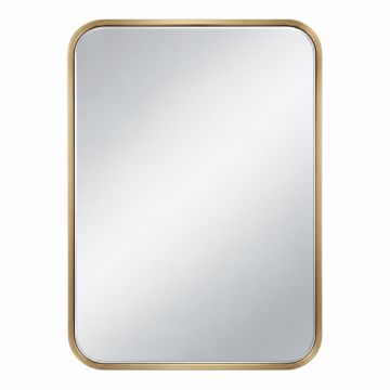 Cloquet Rounded Corner Modern Beveled Bathroom / Vanity Mirror