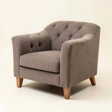 26 '' Wide Tufted Polyester Armchair (synthetic illustration; no displayed measurements)