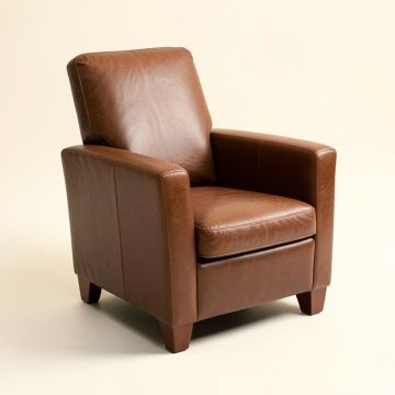 Footse Leather Arm Chair (synthetic illustration; no displayed measurements)