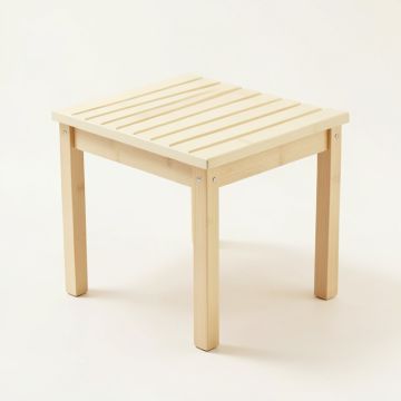 Pine Branch Compact Balcony Table - Cream (synthetic illustration; no displayed measurements)
