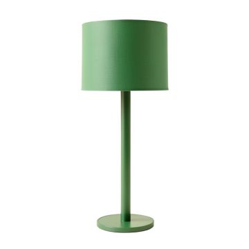 Wren Arc Floor Lamp With A Plain Fabric Shade - Green