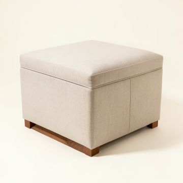Ivey 13.75 '' Wide Tufted Square Footstool Ottoman (synthetic illustration; no displayed measurements)