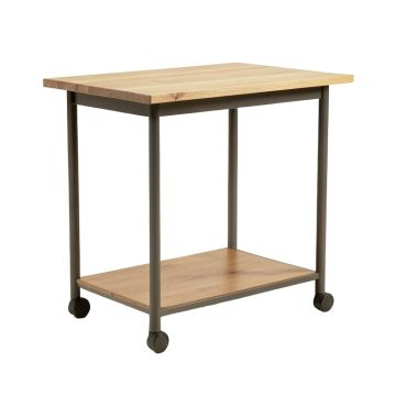 Fortville Kitchen Cart With Wood Top