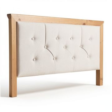 Weathersby Nail Button Notched Duck Upholstered Panel Headboard (synthetic illustration; no displayed measurements)