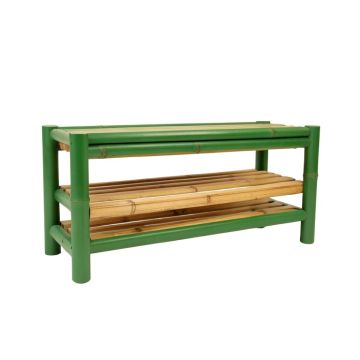 Cedar Crest Shoe Storage Bench - Green