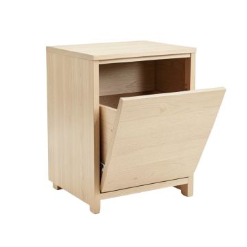 Ridge Brook Freestanding Pull-Out Hamper Cabinet - Beige
