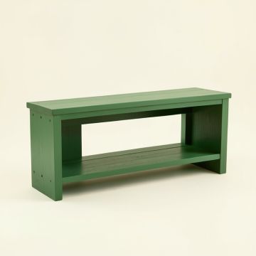 Rowan Branch Narrow Outdoor Storage Bench - Green (synthetic illustration; no displayed measurements)