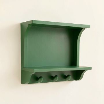 Oak Branch Wall-Mounted Entryway Organizer Shelf - Green (synthetic illustration; no displayed measurements)