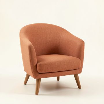 Alder Falls Upholstered Armchair - Terracotta (synthetic illustration; no displayed measurements)