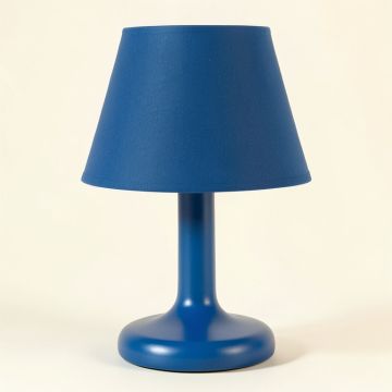 Willow Crossing Table Lamp With A Plain Fabric Shade - Blue (synthetic illustration; no displayed measurements)