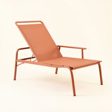 Alder Branch Outdoor Lounge Chair - Terracotta (synthetic illustration; no displayed measurements)