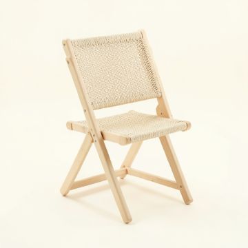 Summit Bend Folding Outdoor Chair - Ivory (synthetic illustration; no displayed measurements)