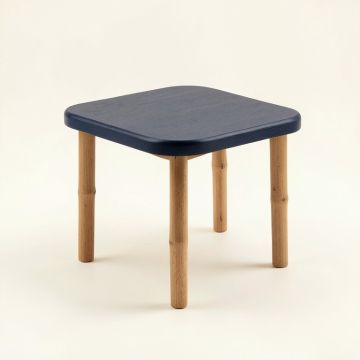 Vale Bend Compact Balcony Table - Navy (synthetic illustration; no displayed measurements)