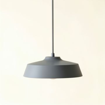 Elm Crest Pendant Light Suspended From One Plain Cable - Gray (synthetic illustration; no displayed measurements)