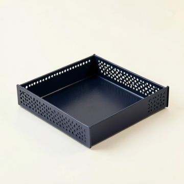 Clay Crest Empty Under-Desk Cable Tray - Navy (synthetic illustration; no displayed measurements)
