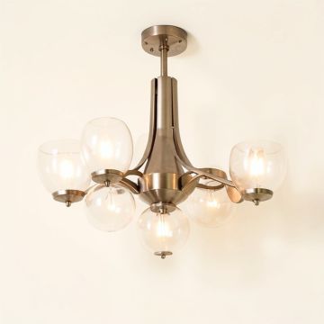 Grampian 9 - Light Shaded Tiered Chandelier (synthetic illustration; no displayed measurements)