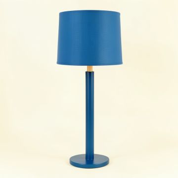 River Canyon Floor Lamp With A Plain Fabric Shade - Blue (synthetic illustration; no displayed measurements)