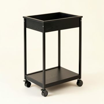 Cliff Crest Empty Rolling Workshop Cart - Black (synthetic illustration; no displayed measurements)
