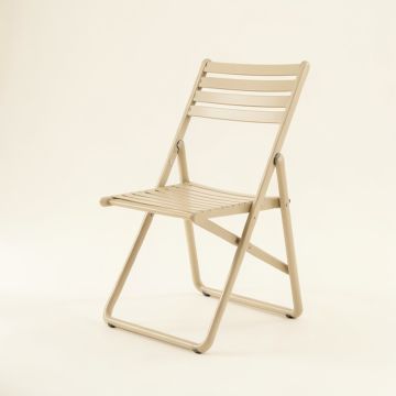 Meadow Crossing Folding Outdoor Chair - Beige (synthetic illustration; no displayed measurements)