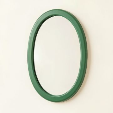 Oak Bend Framed Wall Mirror - Green (synthetic illustration; no displayed measurements)