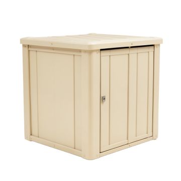 Resin Outdoor 2-Container 5 Ft. 10 In . W X 3 Ft. 8 In . D Plastic Horizontal Garbage Storage Shed