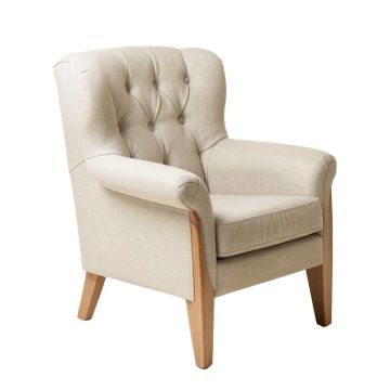 Robby 29 '' Wide Tufted Linen Wingback Chair