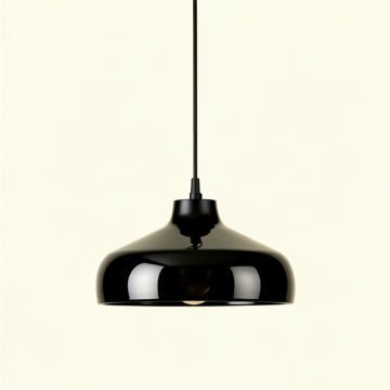 Cove Arc Pendant Light Suspended From One Plain Cable (synthetic illustration; no displayed measurements)