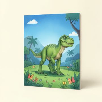 All About Dinosaurs Paper Print (synthetic illustration; no displayed measurements)