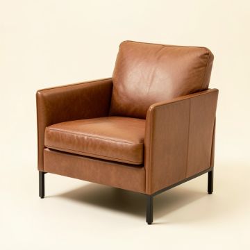 Mobley 27.16 '' W Faux Leather Armchair (synthetic illustration; no displayed measurements)