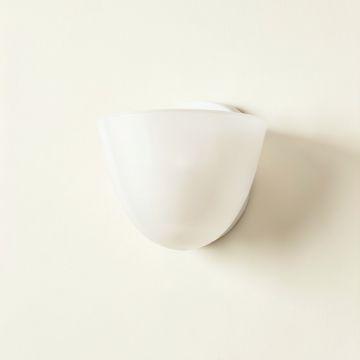 Elm Crest Wall Sconce Mounted On A Plain Wall - White (synthetic illustration; no displayed measurements)