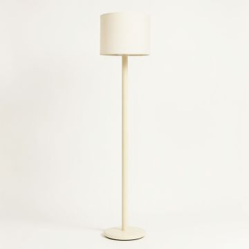 Glen Bluff Floor Lamp With A Plain Fabric Shade - Cream (synthetic illustration; no displayed measurements)