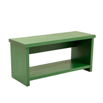 Spruce Brook Narrow Outdoor Storage Bench - Green (synthetic illustration; no displayed measurements)