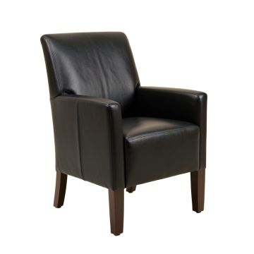 Jabre Faux Leather Upholstered Dining Chair In Black
