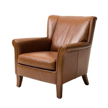 Morello 33 '' Wide Top Grain Leather Wingback Chair