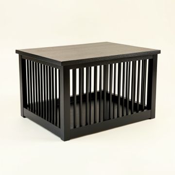 Hill Dell Empty Furniture-Style Pet Crate - Black (synthetic illustration; no displayed measurements)