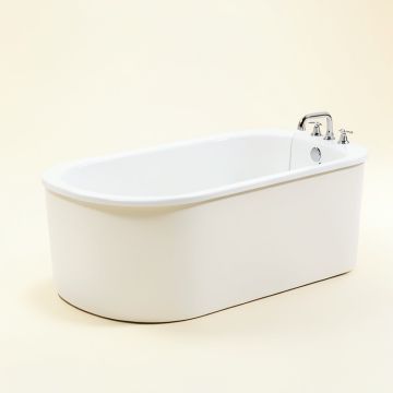 Luxury 71 '' X 30 '' Freestanding Soaking Fiberglass Bathtub (synthetic illustration; no displayed measurements)
