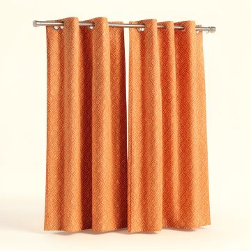 Pattern Iv Geometric Semi-Sheer Thermal Rod Pocket Single Curtain Panel (synthetic illustration; no displayed measurements)