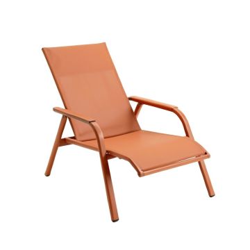 Summit Arc Outdoor Lounge Chair - Terracotta (synthetic illustration; no displayed measurements)