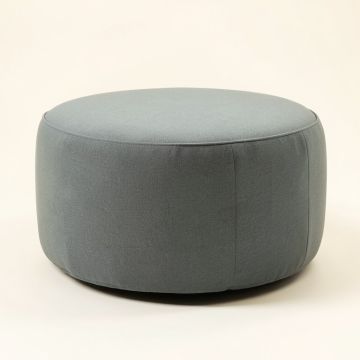 Round Pouf Ottoman (synthetic illustration; no displayed measurements)
