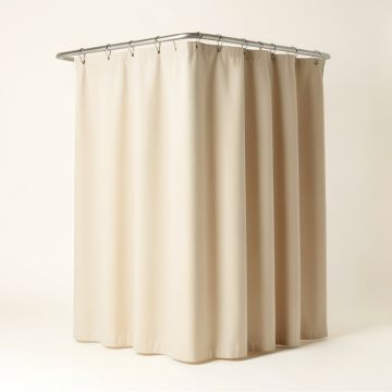Erdmann Shower Curtain + Hooks (synthetic illustration; no displayed measurements)