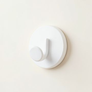 Laurel Arc Wall-Mounted Robe Hook - White (synthetic illustration; no displayed measurements)