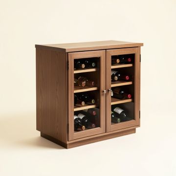 Bar Set With Wine Storage (synthetic illustration; no displayed measurements)