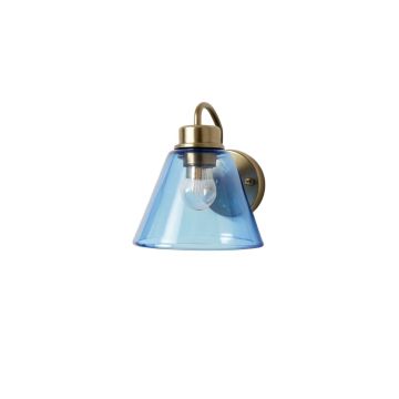 Birch Bend Wall Sconce Mounted On A Plain Wall - Blue