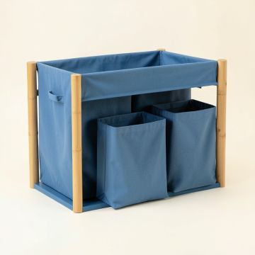 Clay Crossing Laundry Sorting Station With Plain Removable Bags - Blue (synthetic illustration; no displayed measurements)