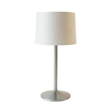 Pine Brook Table Lamp With A Plain Fabric Shade - Gray