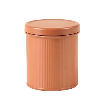 Olive Bend Storage Canister With Lid - Terracotta