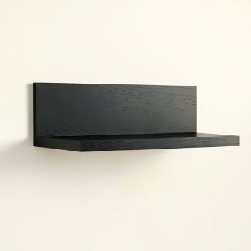 Maple Crest Wall-Mounted Shelf - Black (synthetic illustration; no displayed measurements)