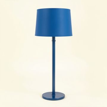 Ridge Brook Floor Lamp With A Plain Fabric Shade - Blue (synthetic illustration; no displayed measurements)
